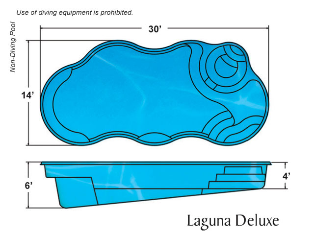 Laguna Deluxe Free Form Pool Shape with Caribbean Pools on the Outer Banks NC